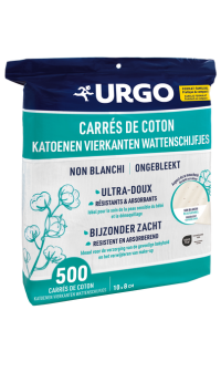 Zakje van 500st katoen vierkanten URGO